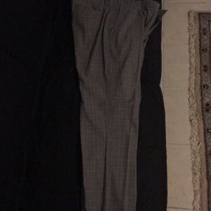 DKNY Men’s Gray/Black Plaid Dress Pant Size: 36/30